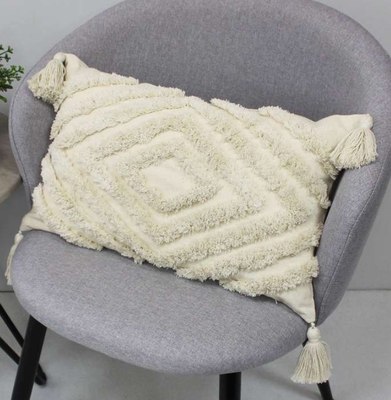 Наволочка декоративная MATEX Tufted / ALEX-012 (бежевый нейтральный/бежевый меланж) - 