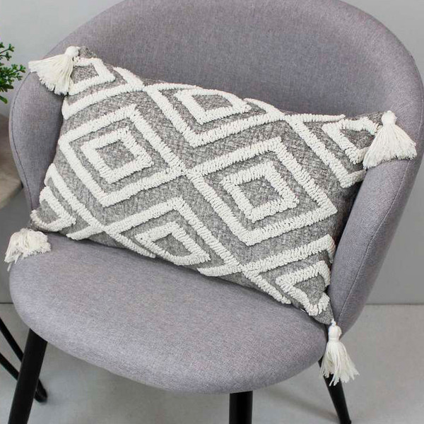 Изображение товара Наволочка декоративная MATEX Tufted / ALEX-023 (бежевый/серый)