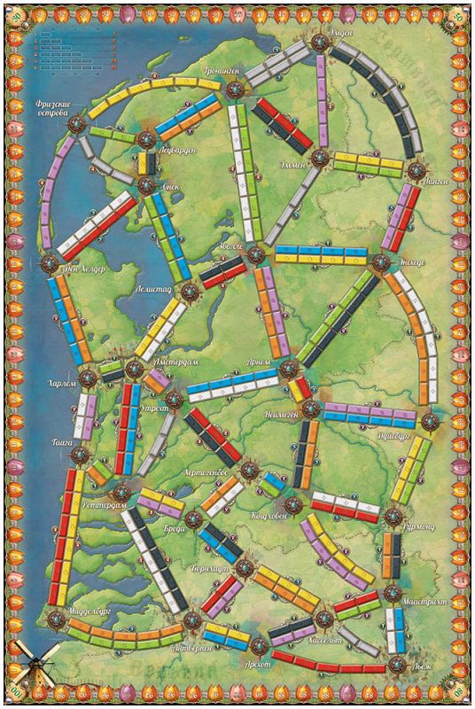 Дополнение к настольной игре Мир Хобби Ticket to Ride. Нидерланды / 915916