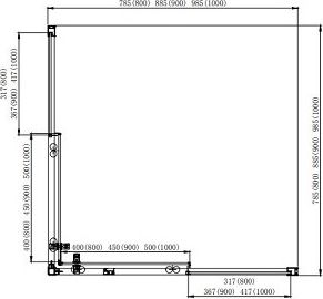 Душевой уголок Aquatek 80x80 / AQ ARI KV 08020CH (хром/прозрачное стекло)