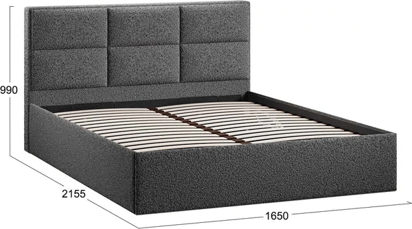 Купить Двуспальная кровать ТриЯ Стелла Тип 1 c ПМ и заглушиной 160x200  