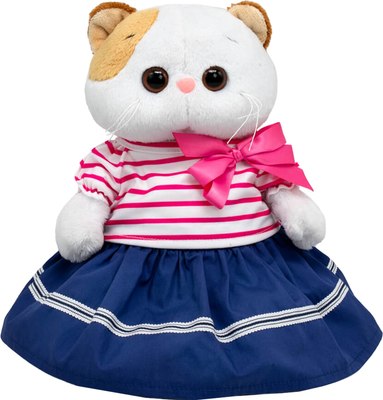 

Мягкая игрушка, Кошечка Ли-Ли в полосатой футболке и юбке / LK24-148