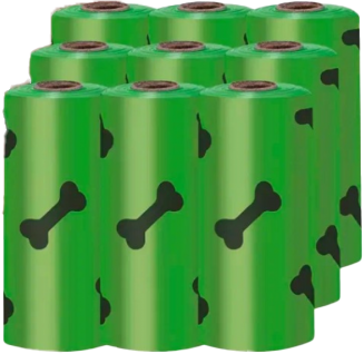 Пакеты для выгула собак Potty-Pot HBBGR9 1.5мкм (9x15шт, зеленый)