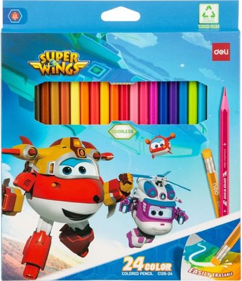 Набор цветных карандашей Deli Super Wings EC126-24 (24шт) - 