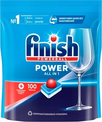 Таблетки для посудомоечных машин Finish Power All in one