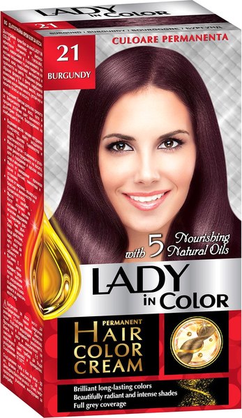 Крем-краска для волос Lady In Color тон 21 Бургунд