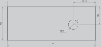 Столешница для ванной ЗОВ HPL 38 / CHPL38T1195458C1R (туя)