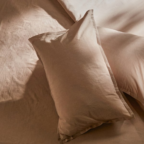 Простыня Sima-Land Home Деним на резинке 160x200 / 10245483 (бежевый)