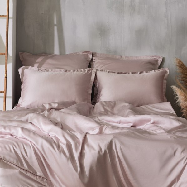 Простыня Sima-Land Home Tencel на резинке 200x200 / 10285268 (пудра)