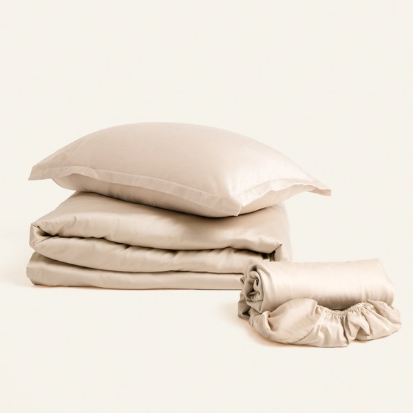 Пододеяльник Sima-Land Home Tencel 180x220 / 10285302 (бежевый)