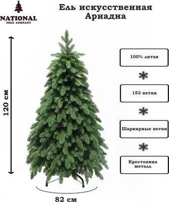 Ель искусственная National Tree Company Ариадна / АРД-120 (120см)