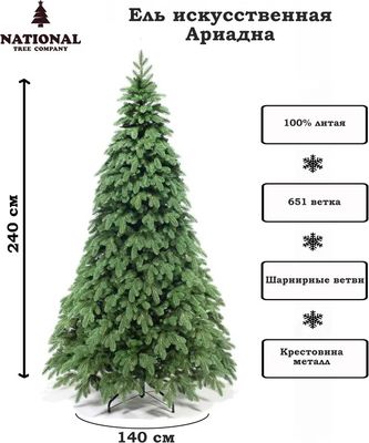 Ель искусственная National Tree Company Ариадна / АРД-240 (240см)