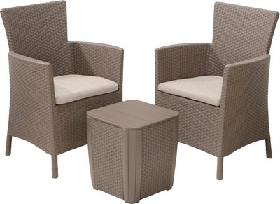 Комплект садовой мебели Keter Iowa Balcony / 224383 (капучино) - 
