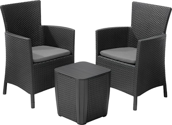 Комплект садовой мебели Keter Iowa balcony / 223929 (графитовый)
