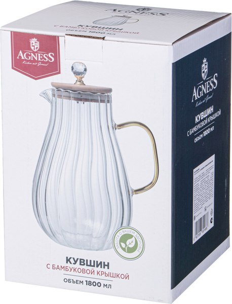 Кувшин Agness 889-166 (с крышкой)