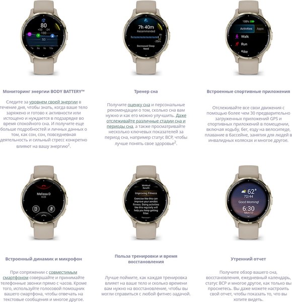 Умные часы Garmin Venu 3 45mm / 010-02784-01 (черный, силиконовый ремешок)