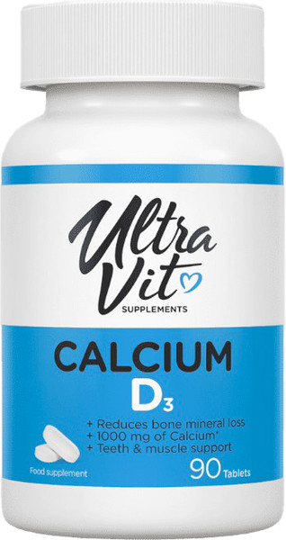 Изображение товара Витаминно-минеральный комплекс UltraVit Supplements. Кальций+D3 (90 таблеток)
