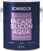 Краска Командор Facade Silicon Aqua База 1 (2.7л, глубоко-матовый) - 