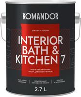 Краска Командор Interior Bath&Kitchen 7 База 3 (2.7л, матовый) - 