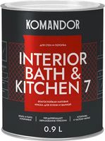 Краска Командор Interior Bath&Kitchen 7 База 3 (900мл, матовый) - 