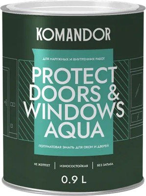 

Эмаль, Protect Doors&Windows Aqua База 3 Полиакриловая