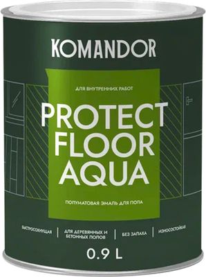 Эмаль Командор Protect Floor Aqua База 1 Полиакриловая (900мл, полуматовый)