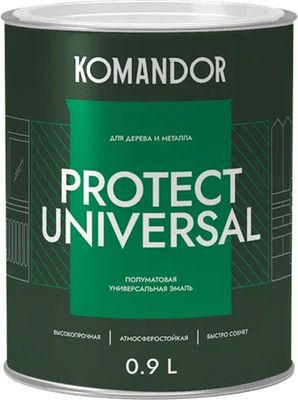 Эмаль Командор Protect Universal База 1 Алкидная (900мл, полуматовый)