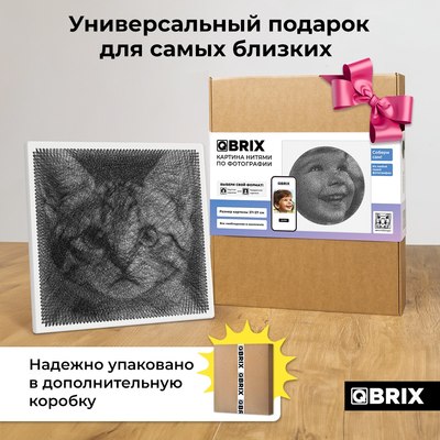 Набор для творчества «изонить» QBRIX Картина нитями по фото 41000