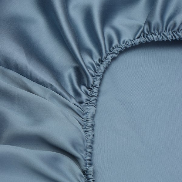 Простыня Sima-Land Home Tencel на резинке 180x200 / 10285325 (серо-голубой)