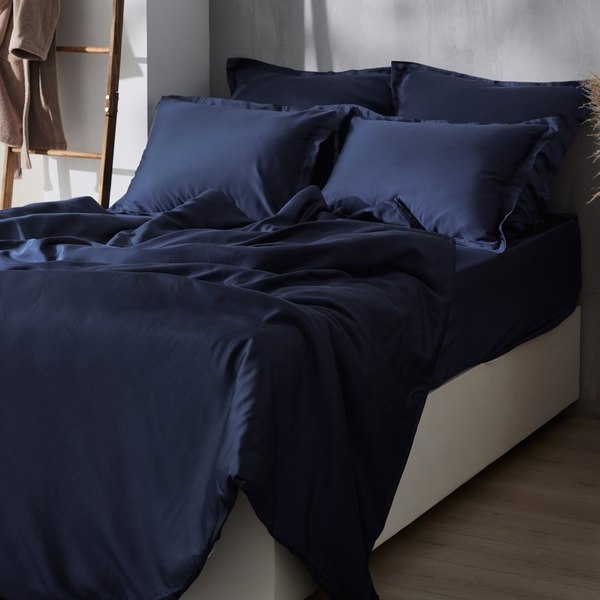 Пододеяльник Sima-Land Home Tencel 150x220 / 10285358 (синий)