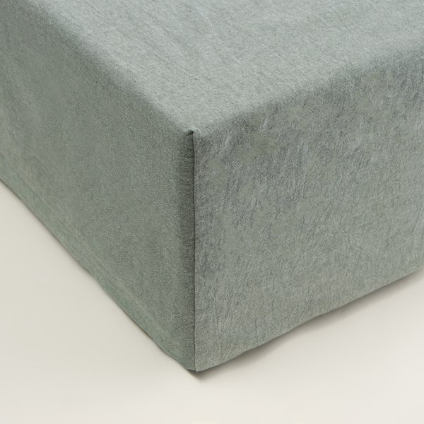 Простыня Sima-Land Home Деним 160x200 на резинке / 10245501 (оливковый)
