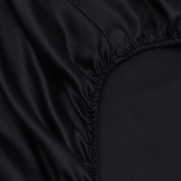 Простыня Sima-Land Home Tencel 160x200 на резинке / 10285382 (черный)
