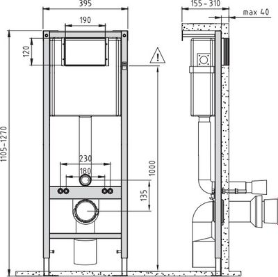 Унитаз подвесной с инсталляцией Cersanit City Smart CO DPL EO Slim (с кнопкой Twins 63535 белый/золото)