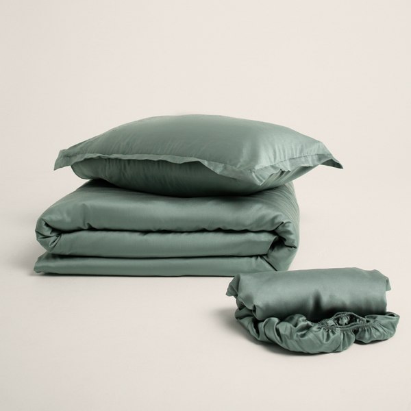 Пододеяльник Sima-Land Home Tencel 180x220 / 10285273 (оливковый)