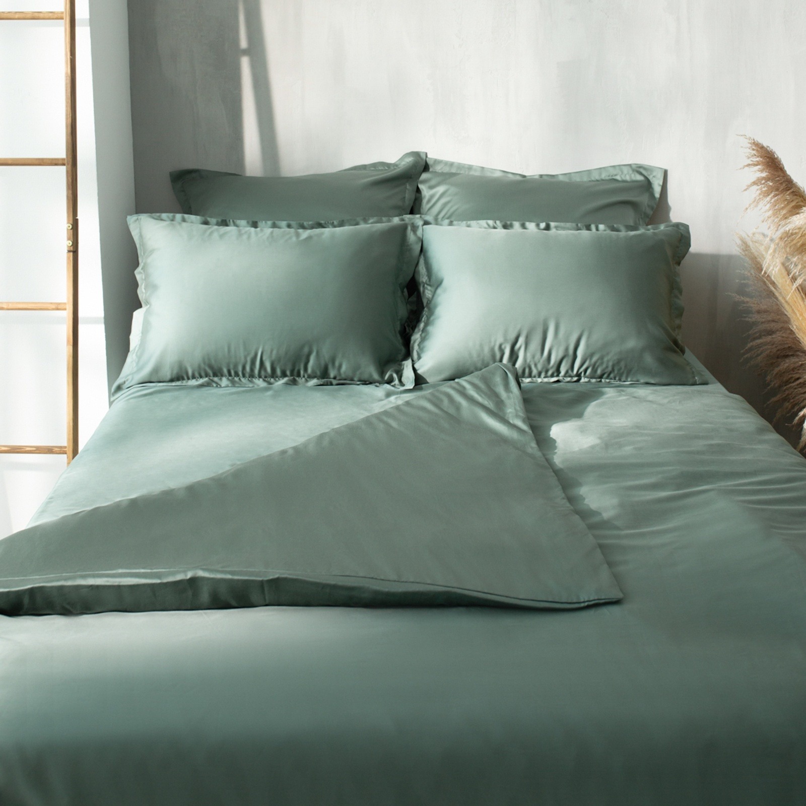 Пододеяльник Sima-Land Home Tencel 180x220 / 10285273 (оливковый) — фото 2