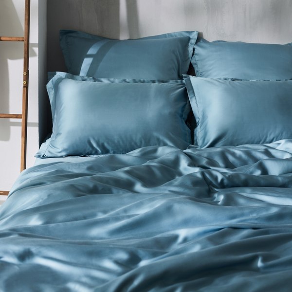 Пододеяльник Sima-Land Home Tencel 180x220 / 10285316 (серо-голубой)