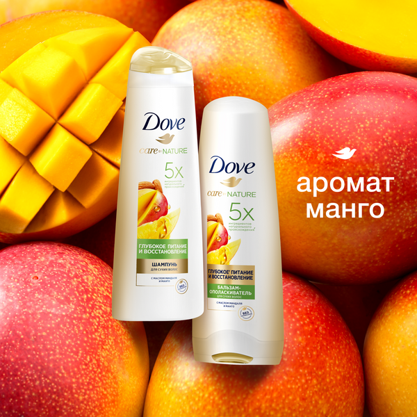 Набор косметики для волос Dove Глубокое питание и восстановление Шампунь 250мл+Бальзам 200мл