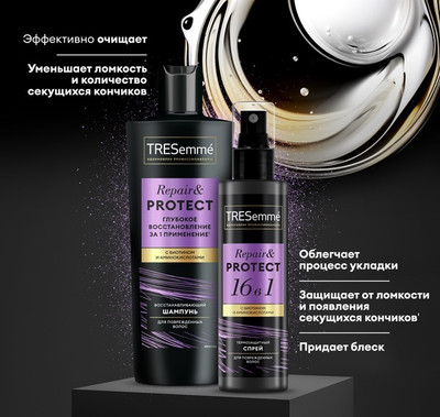 

Набор косметики для волос, Repair & Protect Шампунь 230мл+Спрей 190мл