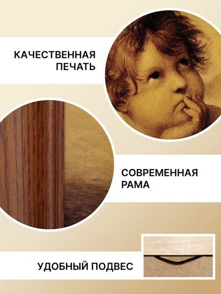 Картина Декарт Рафаэль Ангелы 8Л1438 (в раме)
