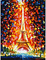 Картина по номерам БЕЛОСНЕЖКА Париж. Огни Эйфелевой башни / 3026-CS - 