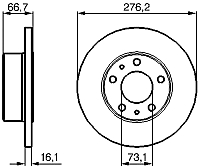 Тормозной диск Bosch 0986479161 - 