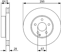 Тормозной диск Bosch 0986479407 - 