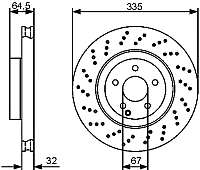 Тормозной диск Bosch 0986479413 - 