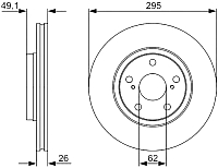 Тормозной диск Bosch 0986479560 - 