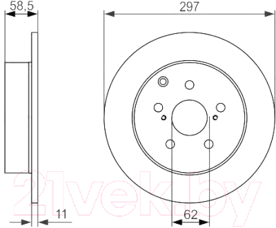 

Тормозной диск Bosch, 0986479574