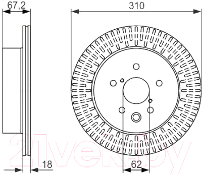 

Тормозной диск Bosch, 0986479615