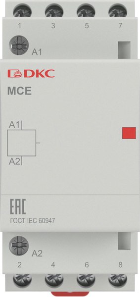 Контактор DKC Yon Max MCE 4P 16A 240В 2НО+2НЗ 4М / MCE-16-22-A240