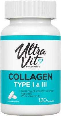 Коллаген UltraVit Supplements. Тип 1&3 (120 капсул) - 