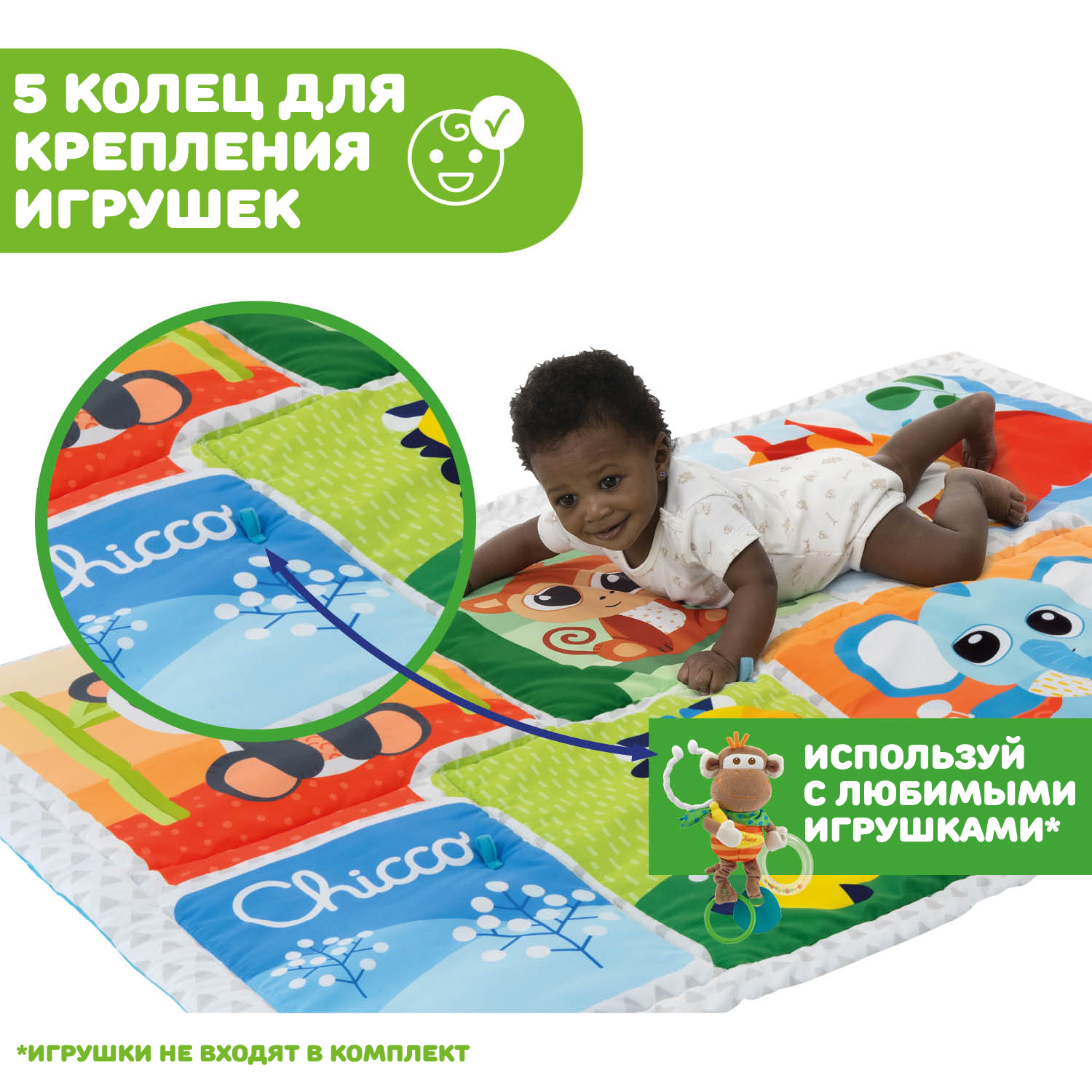 Игровой коврик Chicco Лесные друзья / 00011352000000