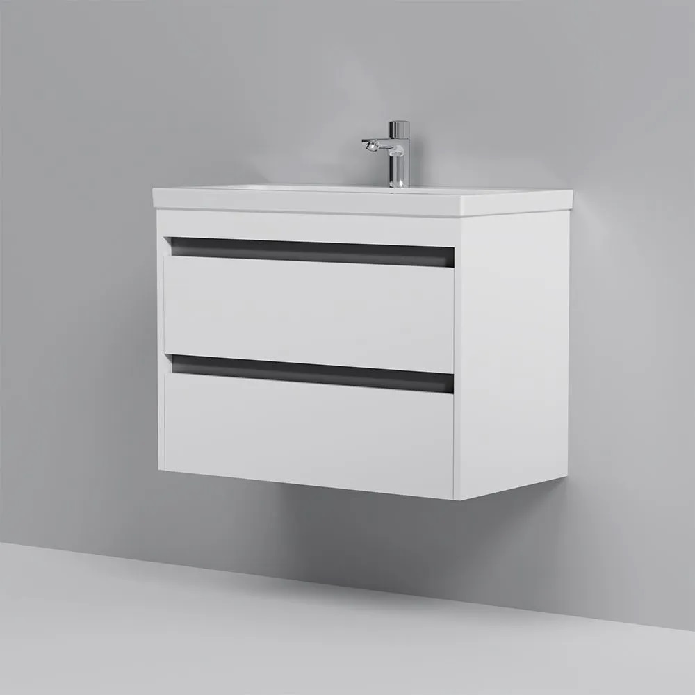 Тумба с умывальником AM.PM Pulse M91-FHX0752-WCC0752WG (белый глянцевый/графитовый) — фото 3